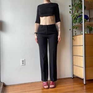 St. John Black wool straight leg pant - made in Italy